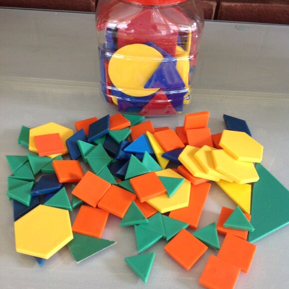 Multi Colored Geometric Shapes - Picture 1 of 3